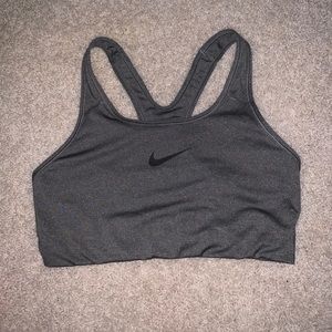 gray nike sports bra